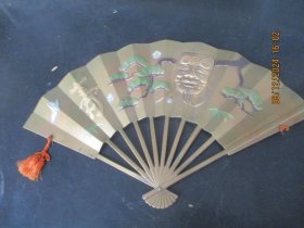 清朝，铜扇，长25cm40cm，品好如图。