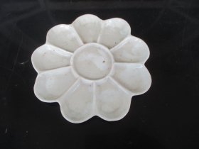 文房用品，清朝瓷器底盘，长14.5cm14.5cm，品好如图。