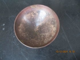 瓷器，老建盏1个，平口直径10cm，高5cm，品好如图。