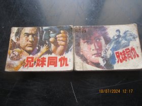 连环画《兄妹同仇（上下）》1984年，2册全，一版一印，科学普及出版社广州分社出版，品自定如图