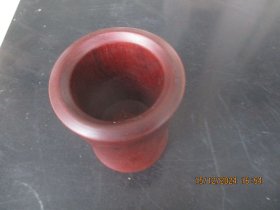清朝，黄花梨笔简，平口直径11cm高14cm，品好如图。