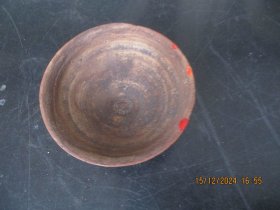瓷器，老建盏1个，平口直径9.5cm，高5cm，品好如图。