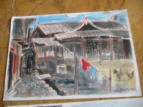 粉彩画，品以图为准。