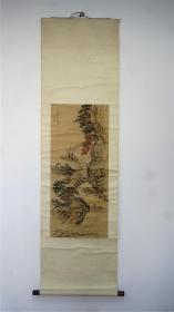 《绢本山水立轴》，画心尺寸：86.5cm x 38cm 【日本回流书法绘画专场】库房编号：H21122808