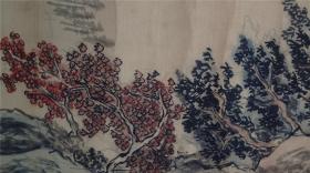 《绢本山水立轴》，画心尺寸：86.5cm x 38cm 【日本回流书法绘画专场】库房编号：H21122808