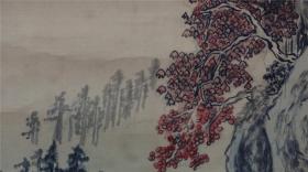 《绢本山水立轴》，画心尺寸：86.5cm x 38cm 【日本回流书法绘画专场】库房编号：H21122808