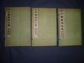 【画谱】 《芥子园 画谱》10册 【第一集存3册】【第二集存3册】【第三集4册全】，32开线装本 。原函套品相好。