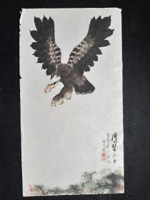 邓义伦：1917年出生，著名老画家，中国书法研究院艺术委员，四川省书法家协会会员，四川省美协会员，四川省省直机关老年书画协会会员花鸟画软件一幅，画心尺寸：102*55厘米