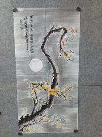 刘朝峰四尺整张手绘梅花