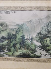 民国时期 ：广告 画 ：年画 ： 庐山风景 ：胡伯翔（1896—1989），现代画家、摄影家、实业家。 名鹤翼，别署石城翁。胡伯翔 一幅（品像如图片）尺寸38——————51厘米