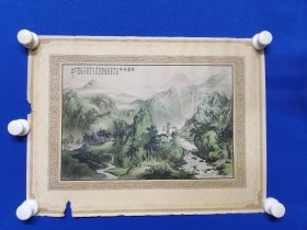 民国时期 ：广告 画 ：年画 ： 庐山风景 ：胡伯翔（1896—1989），现代画家、摄影家、实业家。 名鹤翼，别署石城翁。胡伯翔 一幅（品像如图片）尺寸38——————51厘米