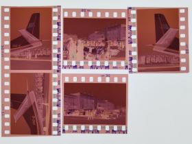 【影像书屋】80年代，名家摄影，青海西宁飞机场、西宁火车站，彩色、黑白底片一组8张，SL91