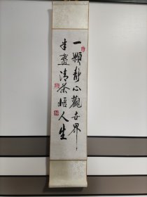 小品挂轴，立轴书法作品，尺寸长宽100＊19cm