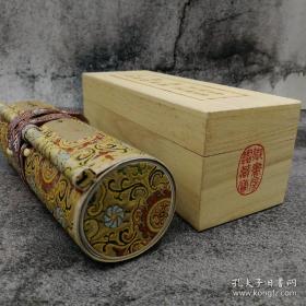 中华传世书画名品，清代宫廷画家郎士宁之郊原牧马图百骏图二图合璧，精裱装木盒。