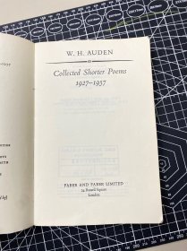 奥登。w.h.a auden. collected shorter poems 短诗集。 faber 1966