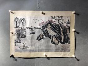 北京画院，画师。胡瑞泽  山水画  国画  一幅  （精品）尺寸43—————67厘米