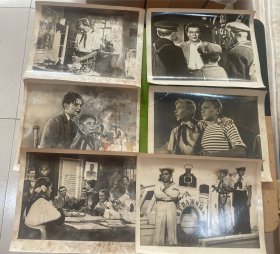 老电影照片八张如图尺寸品相。