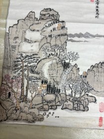 南京老画家山水 原装裱85