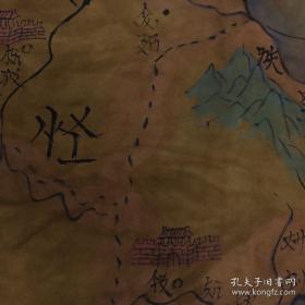 契丹手工精绘羊皮老画，长96cm宽69cm。