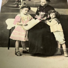 清末 民国 信札 信函 手写 书信 实寄信函，明信片式彩色照片【1889～1945年】【 有邮票 加盖印章 珍贵 稀少】 反面是手写内容及手稿、签名等，质量非常好。彩色照片实寄编号A459