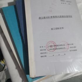 上海施工招标文件4本，原始文献资料。