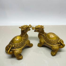 镇宅小龙龟一对
材质黄铜工艺
重约0.8㎏