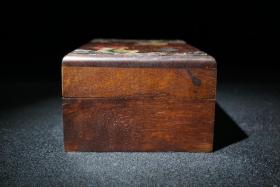 花梨木镶嵌贝壳事事如意首饰盒，尺寸18/11.7/8厘米