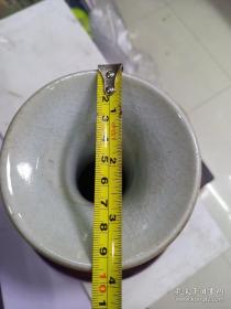 石湾公仔荸荠瓶，高28cm，火石红，早期特征明显。