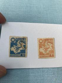 民国原版 上海租界地图邮票