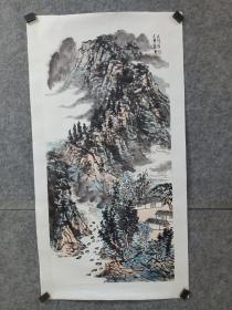 青岛市美协会员孙立新老师山水3，三尺整张，托片