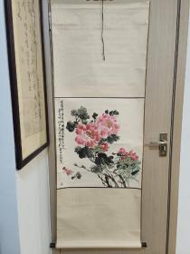 江苏扬州画院院长唐雨堤，精品花鸟作品。原装原裱。纯画心尺寸63×67厘米。先付先得