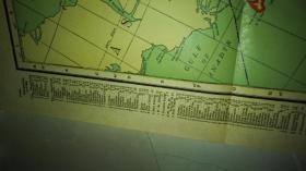 罕见上世纪40年代阿拉斯加精制地图，8开70x53cm大幅。4大分区，阿拉斯加铁路，周边国家地区等，为国家旅游俱乐部特制。