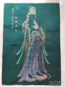 普陀山观音菩萨宝像唐卡，珍贵年代物品，87x62cm。