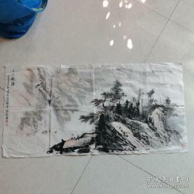 著名画家蒋毅山水画  100x50cm