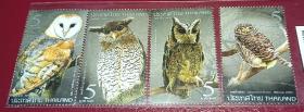 2013年泰国猫头鹰鸮鸟类猛禽邮票新一套。