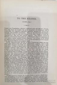 1874年歌德著作,威廉的学徒生涯和漫游时代。法国大革命作者托马斯翻译, 布面精装，一套三册全。