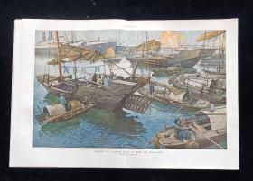 法国版画大师Le Sabattier 勒萨巴蒂埃的舢板水彩作品。双页大图。法国外交官贺伯诺在波斯的行记。法国探险家在利比亚的行记等，详看图片描述。1924年3月29日刊 法国原版画刊 编号4230 本报完整页面12页24面