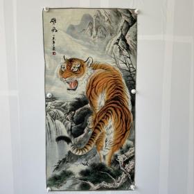 织锦绣布画，尺寸：60x120cm