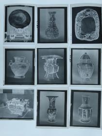 【影像书屋】70年代，文物器皿，黑白老底片一组9张，酒器等，VC149