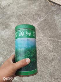 茶文化，老的婺源绿茶叶罐一个，铁的。