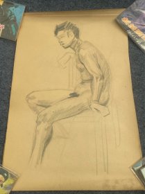 胡美生写生画稿-胡美生（1933—，著名画家，陶瓷设计大师。清华大学美术学院教授）。。