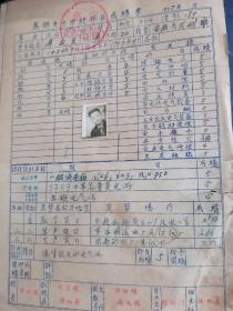 五十年代《芜湖电力学校学生毕业成绩书》一张！