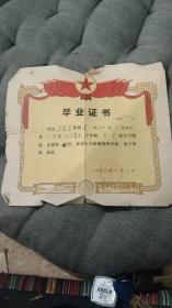 75年江苏淮阴县王营中学高中毕业证书1份