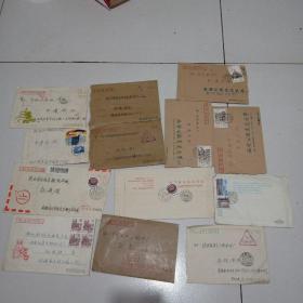 90年代民居！军人免邮资，快件等实寄封80多个+3套邮政明信片（见图，每套8张）+《两套贺年有奖明信片两套，一套5张，另一套8张》品佳见图