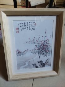 小品画，镜框尺寸长宽27＊22cm