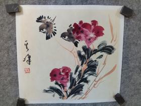 （工艺品，纯手绘）花鸟画片