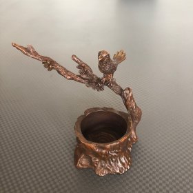 铜喜鹊登枝，寓意吉祥，文房雅玩！