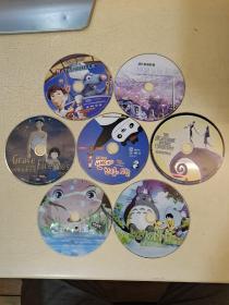 dvd电影碟片 7张裸碟合售 《料理鼠王》《秒速5cm》《圣诞夜惊魂》熊猫家庭 再见烛火虫 《千与千寻》龙猫