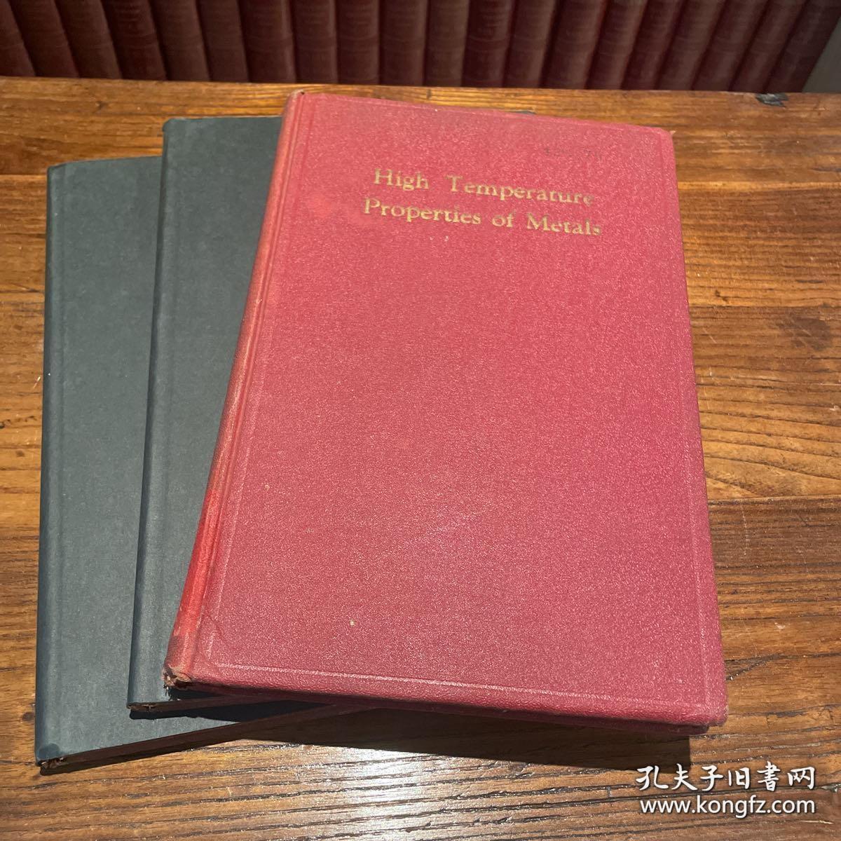 四川大学图书馆陈展猷教授藏书，1950 美国金属学会出版讲座集，金属的高温属性。16开布面精装，铜版纸印刷。