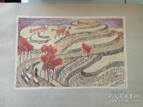 当代著名画家  邵晶坤 1982年作 风景画一幅 尺寸38/25厘米第三幅